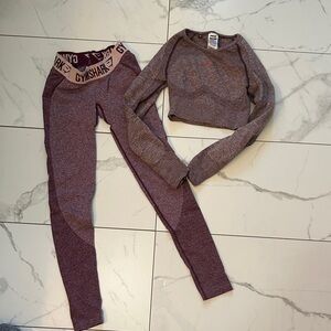 Gymshark Maroon Activewear Set